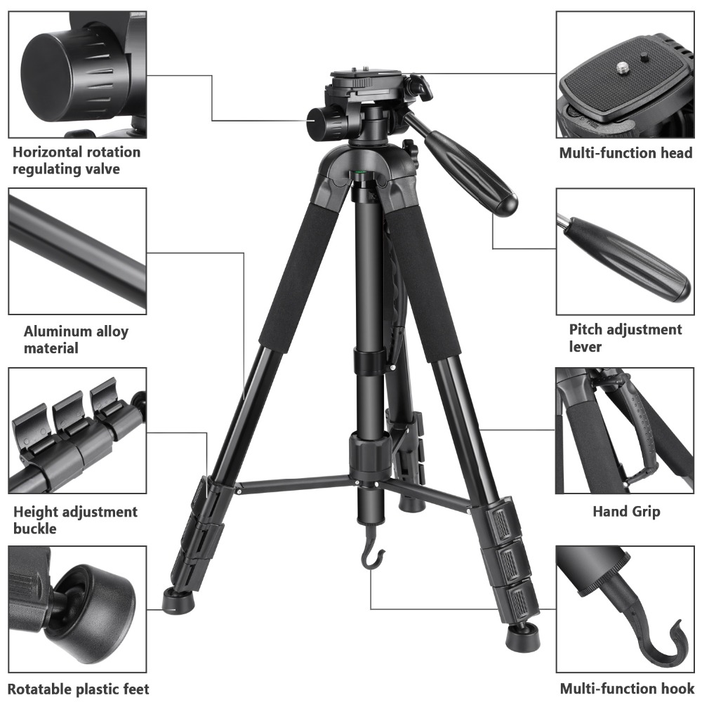 Aluminum 2-in-1 Camera Tripod Camera & Photo Accessories Consumer Electronics Tripods & Stands 