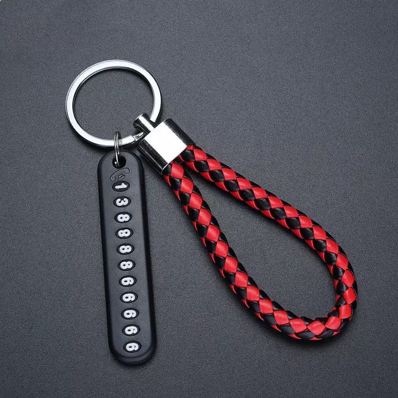 Braided Phone Number Key Chain Keychains Luggage & Travel Bags 