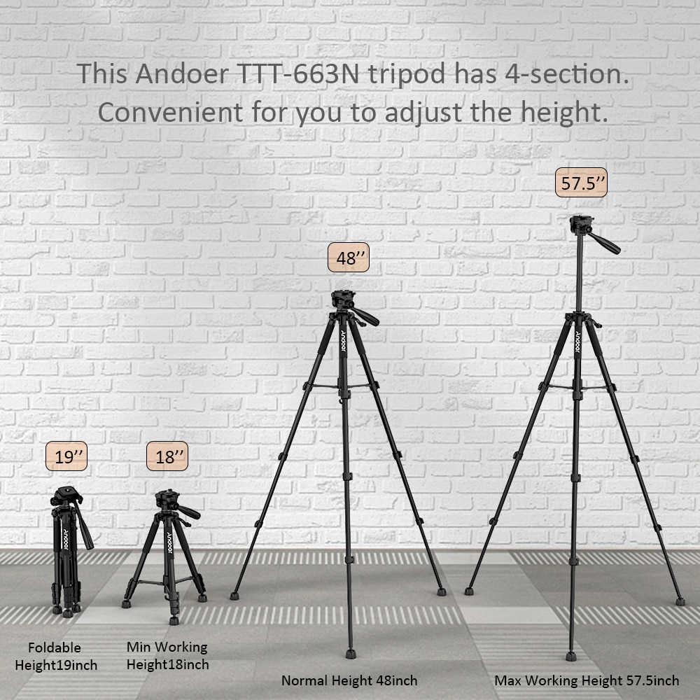 Camera's Portable Tripod with Carry Bag