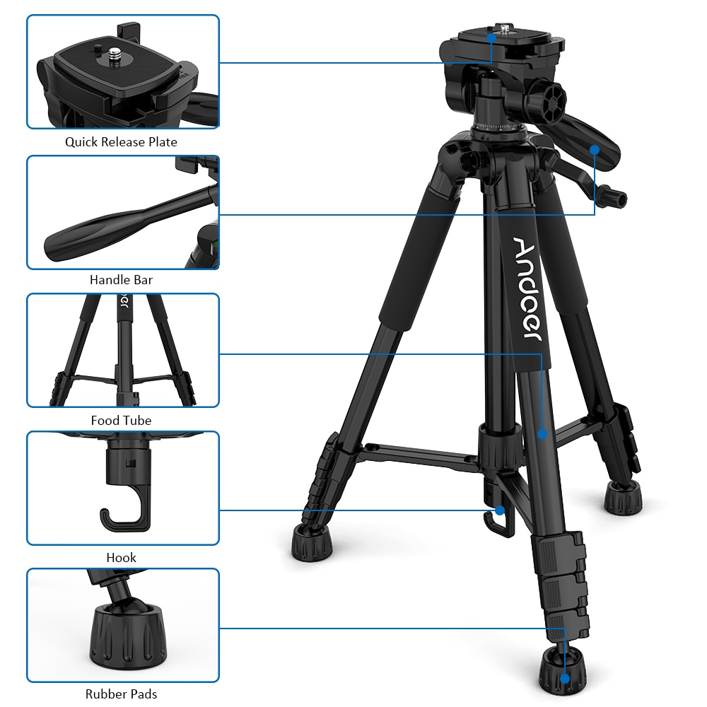 Camera's Portable Tripod with Carry Bag Camera & Photo Accessories Consumer Electronics Tripods & Stands 