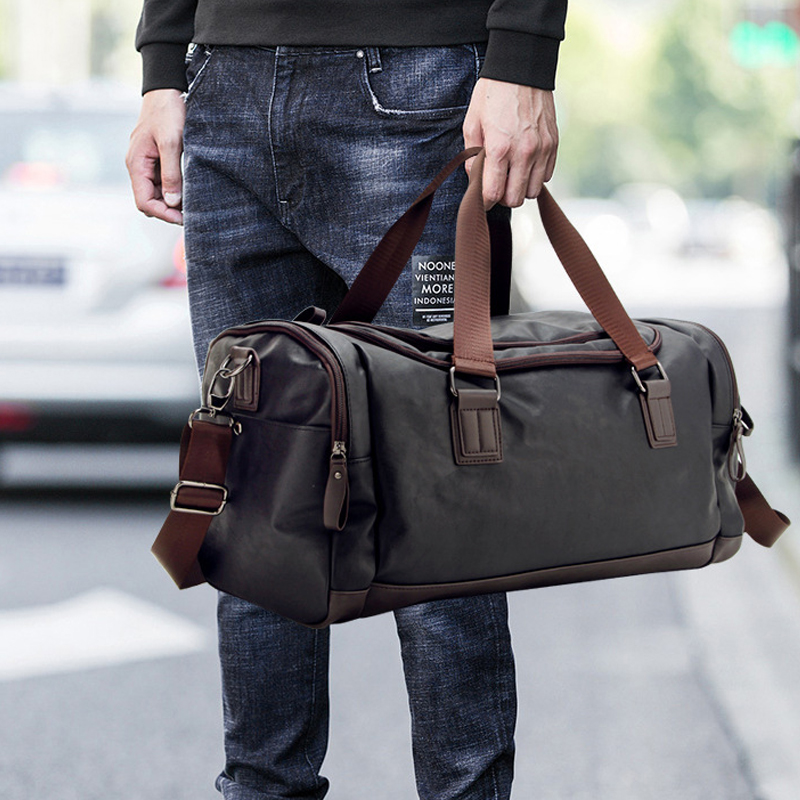 Casual Leather Travel Duffel Bag Luggage & Travel Bags Travel Bags 