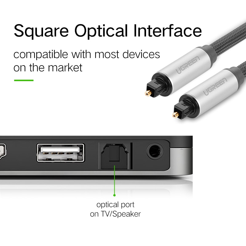 Digital Optical Fiber Audio Cable for TV Blue Ray Cables & Connectors Computers & Tablets 