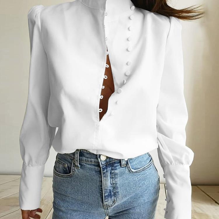 Elegant Turtleneck Blouse for Women Blouses & Shirts Women's Clothing & Accessories 