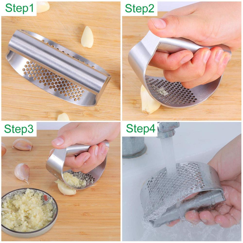 Ergonomic Design Garlic Press Fruits & Vegetables Tools Kitchen Kitchen Tools & Gadgets 