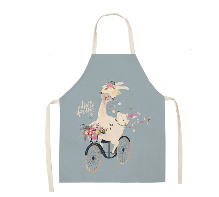 Kawaii Llama Apron Aprons, Gloves & Towels Kitchen 