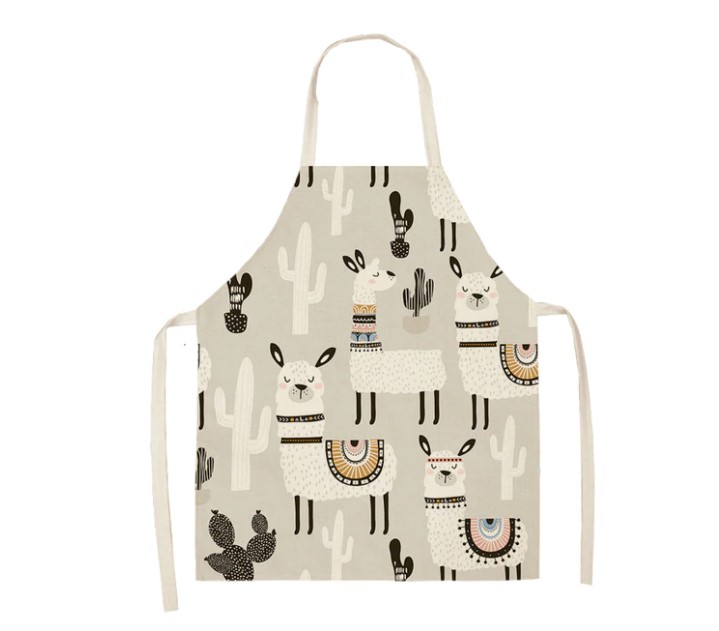 Kawaii Llama Apron Aprons, Gloves & Towels Kitchen 