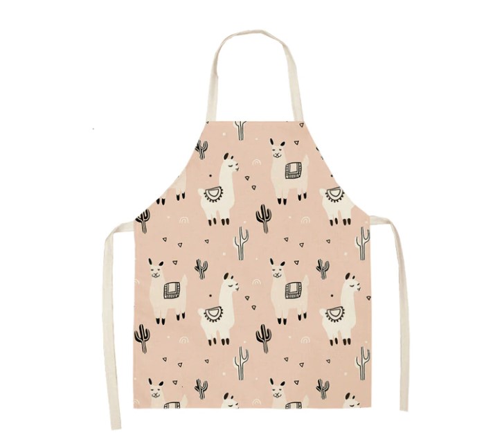 Kawaii Llama Apron Aprons, Gloves & Towels Kitchen 