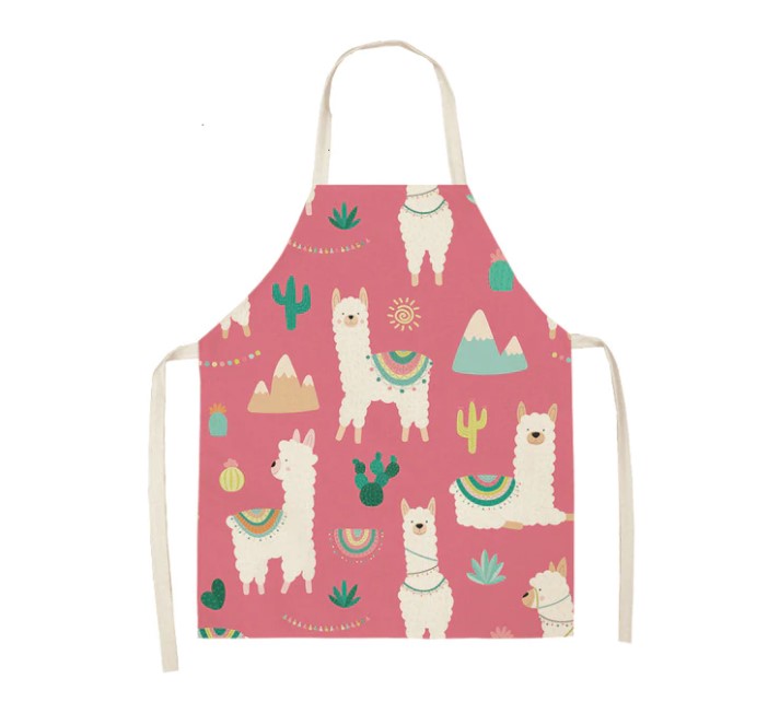 Kawaii Llama Apron Aprons, Gloves & Towels Kitchen 