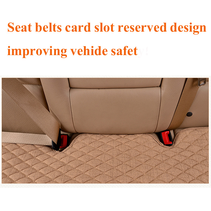 Linen Car Seat Cover for Protection Automobiles & Motorcycles Interior Accessories 