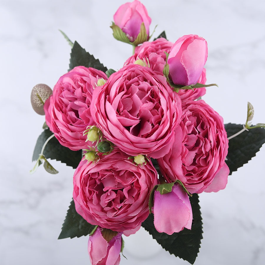 Pink Peony and Rose Home Decor Artificial Flowers Bouquet Artificial & Dried Flowers Home & Garden Pink Peony and Rose Home Decor Artificial Flowers Bouquet Artificial & Dried Flowers Home & Garden