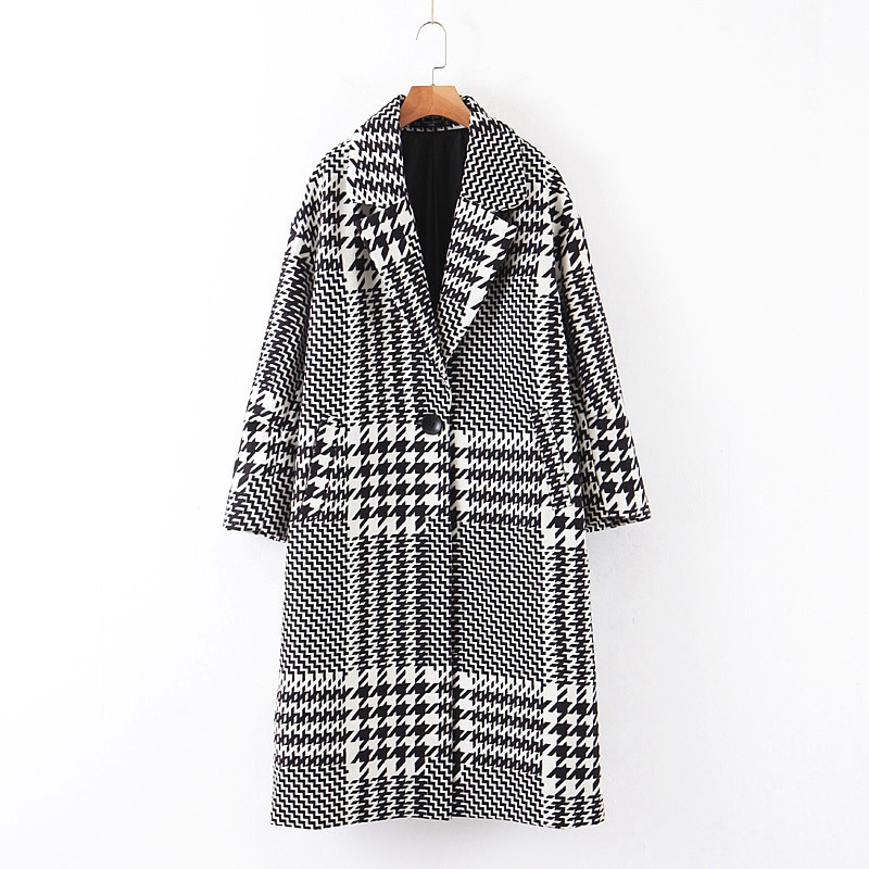 Plaid Women's Winter Coat