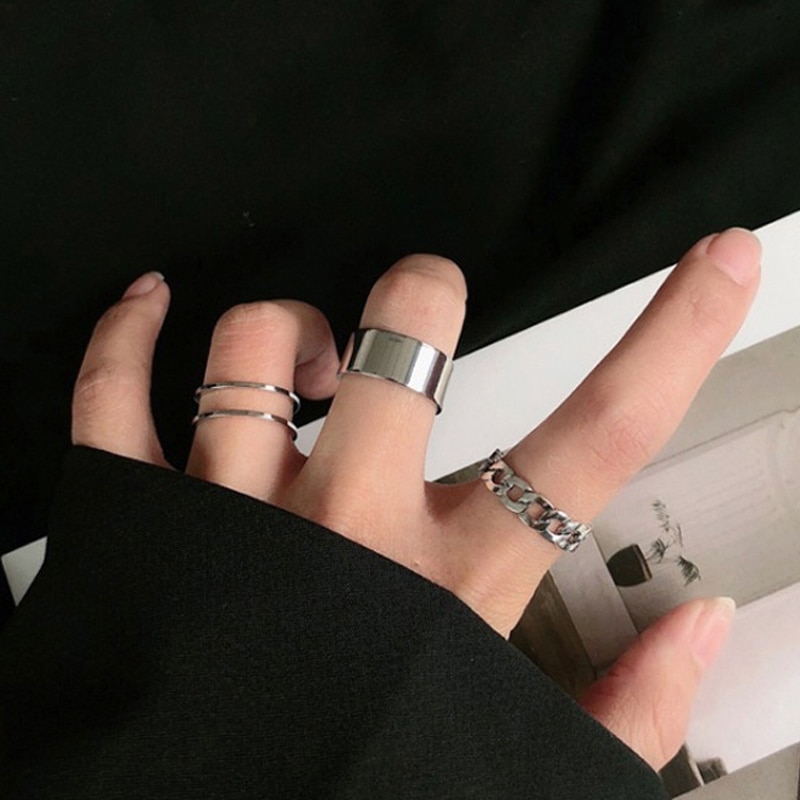 Punk Style Metal Ring Rings Women Jewelry 