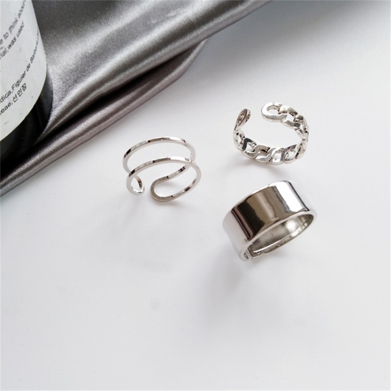 Punk Style Metal Ring Rings Women Jewelry 