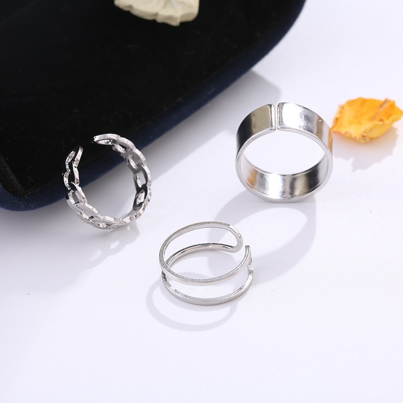 Punk Style Metal Ring Rings Women Jewelry 