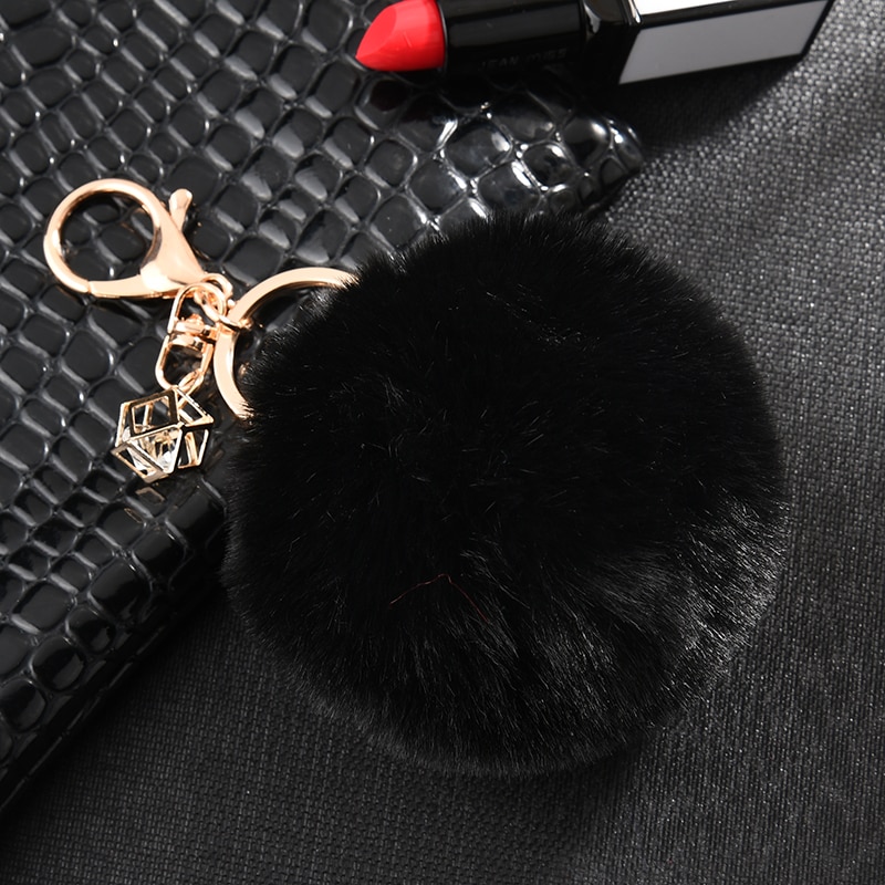 Rabbit Fur Ball Keychain Keychains Luggage & Travel Bags 