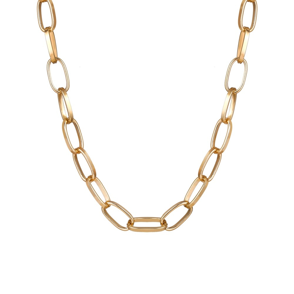 Retro Women's Chain Necklace in Silver and Gold Necklaces Women Jewelry 