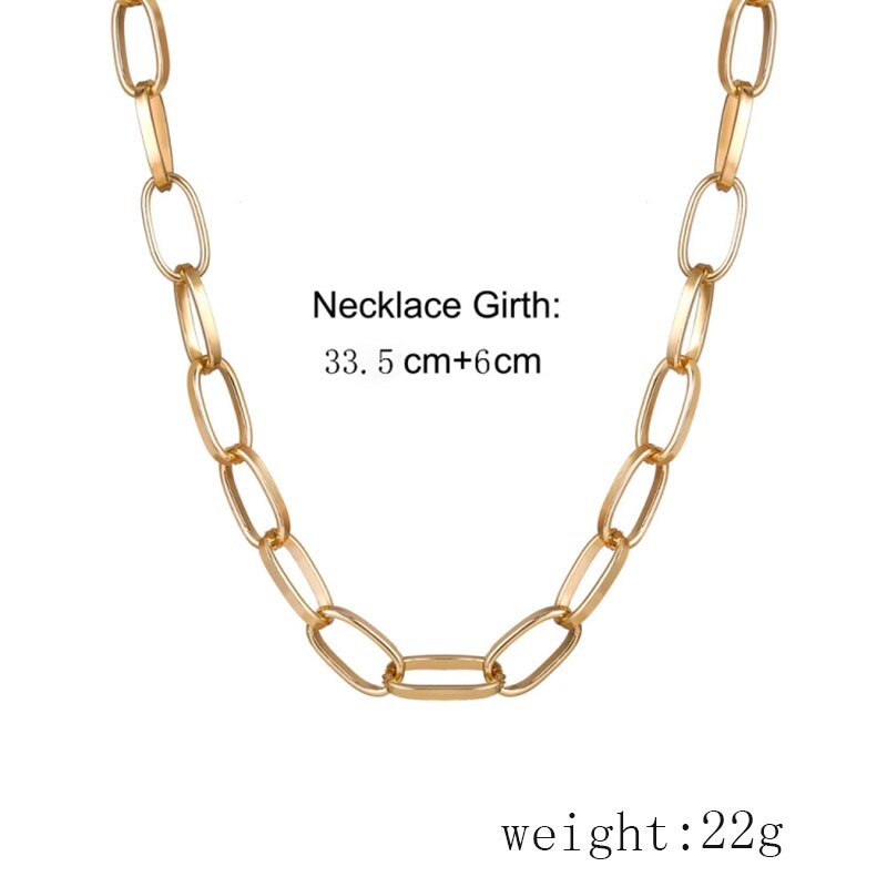 Retro Women's Chain Necklace in Silver and Gold