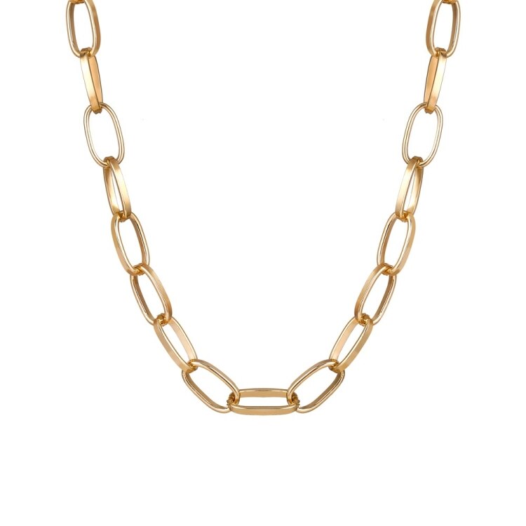 Retro Women's Chain Necklace in Silver and Gold