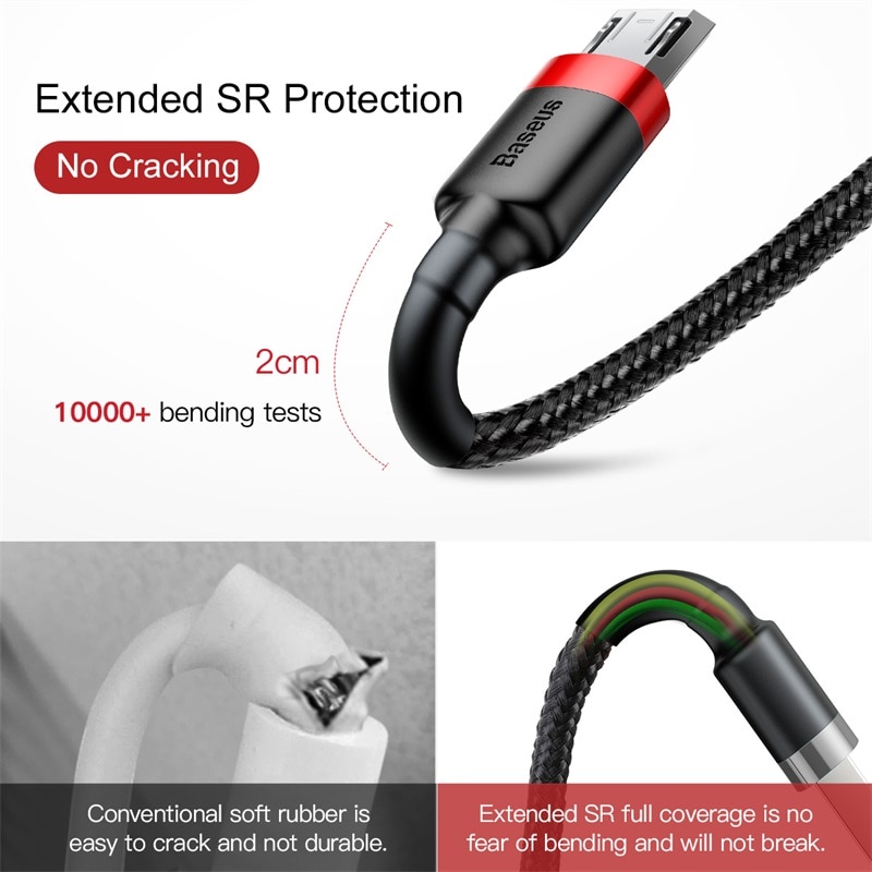 SR Protection Micro USB Cable Charger Mobile Phone Accessories Mobile Phone Cables Smartphones 