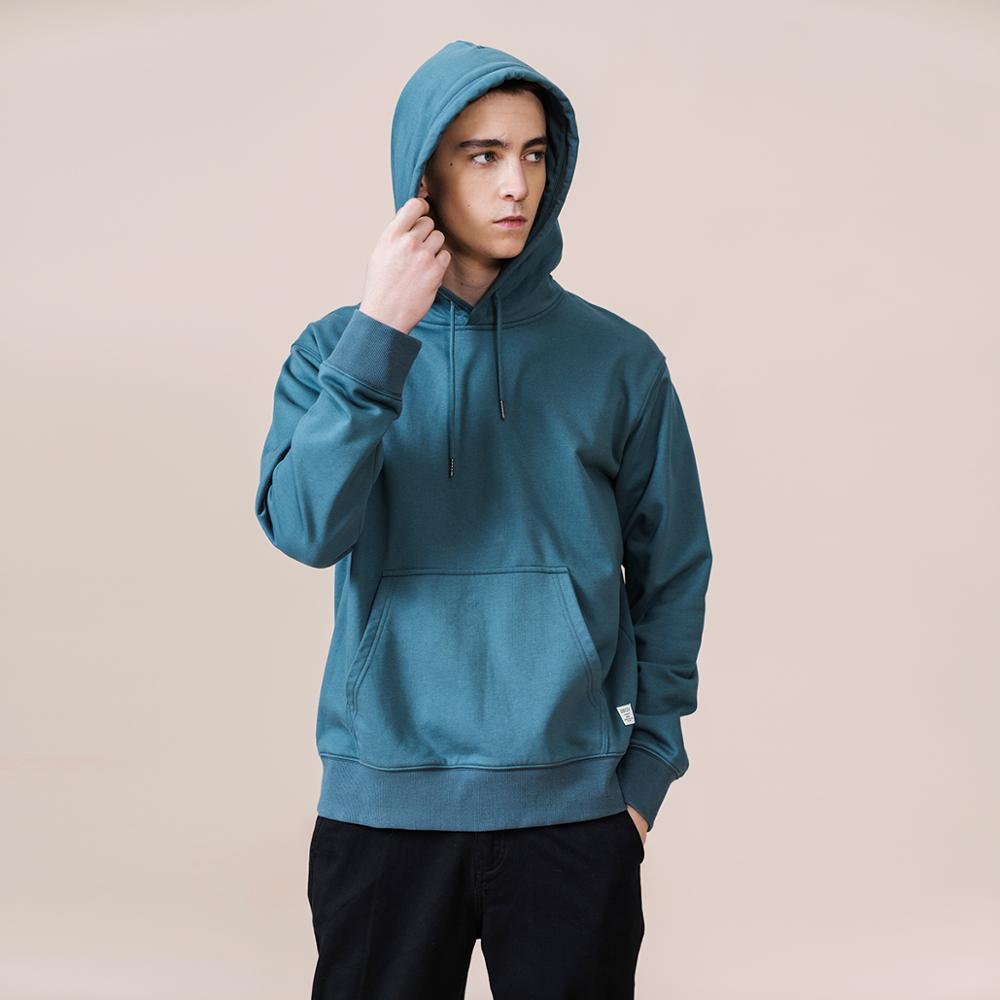 Solid Color Hooded Sweatshirt for Men Hoodies & Sweatshirts Men's Clothing & Accessories 