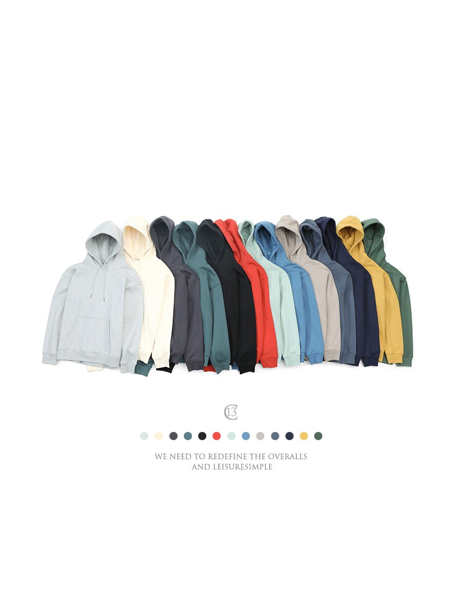 Solid Color Hooded Sweatshirt for Men