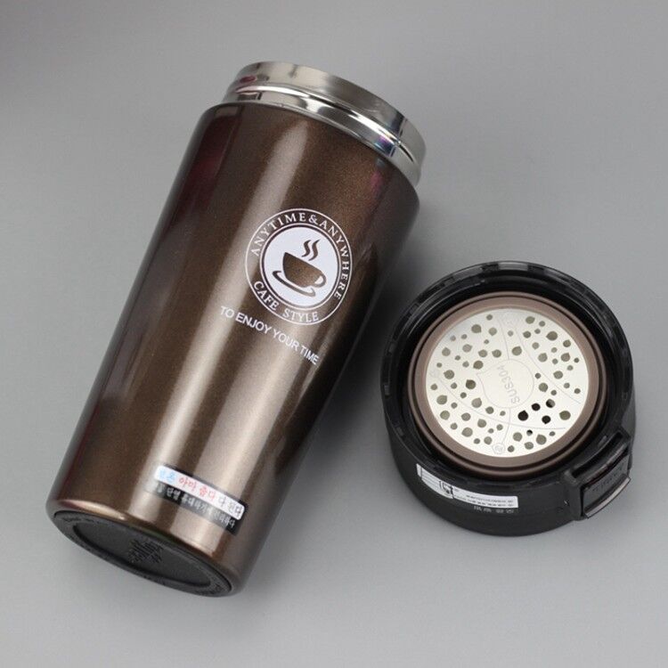 Stainless Steel Travel Vacuum Coffee Cup Kitchen Water Bottles 