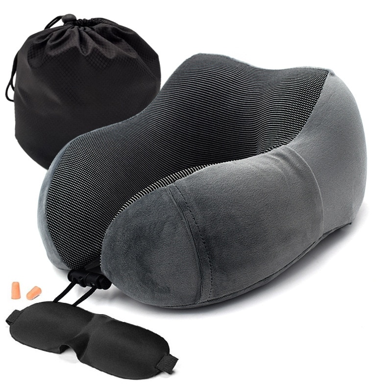 U-Shaped Memory Foam Travel Pillow Luggage & Travel Bags Travel Accessories 