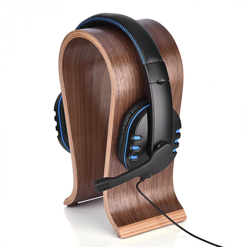 U-Shaped Wooden Headphones Stand Consumer Electronics Earphones Accessories 