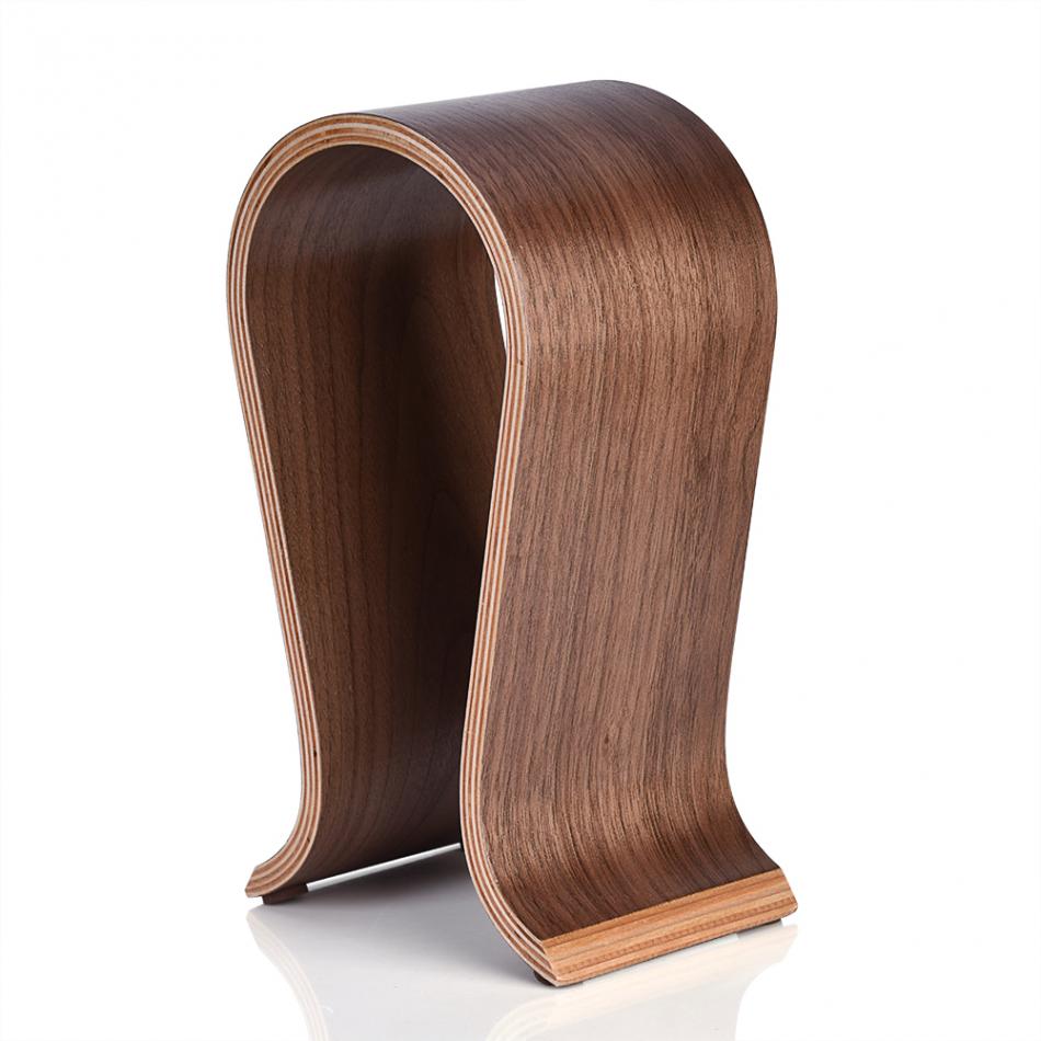 U-Shaped Wooden Headphones Stand