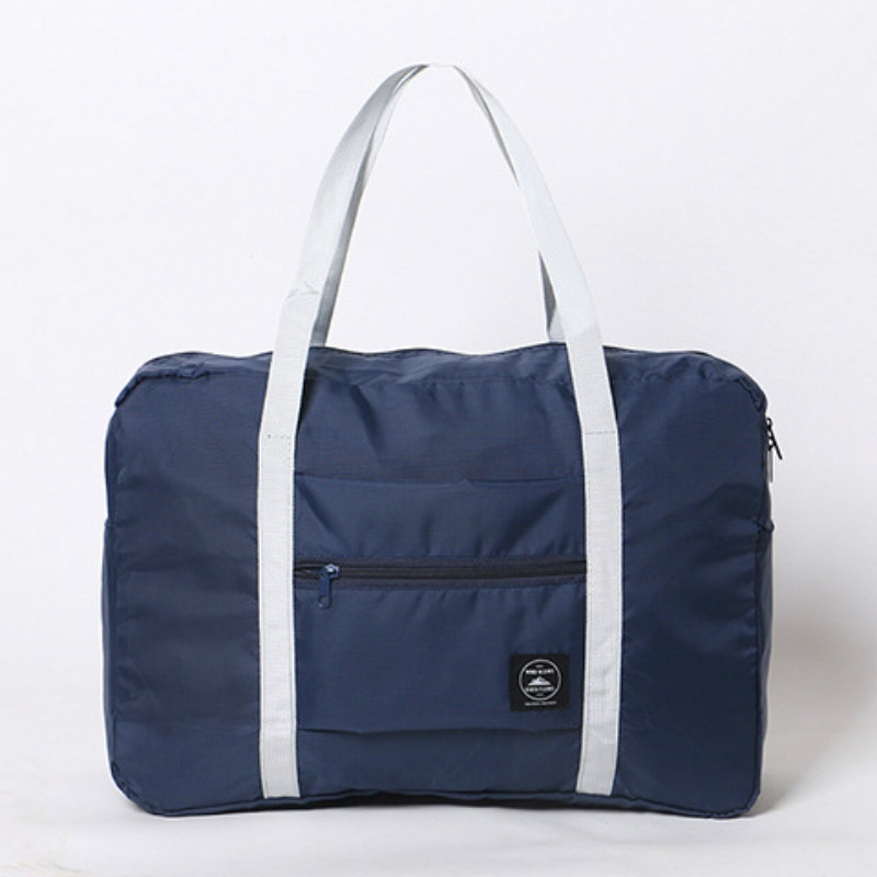 Unisex Nylon Foldable Travel Bag Luggage & Travel Bags Travel Bags Color: Navy 