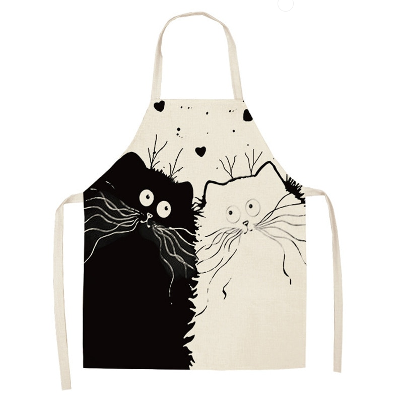 Women's Cat Printed Kitchen Apron Aprons, Gloves & Towels Kitchen 