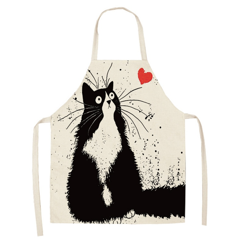 Women's Cat Printed Kitchen Apron Aprons, Gloves & Towels Kitchen 