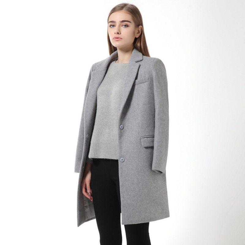 Women's Classic Long Wool Coat Coats Jackets & Coats Women's Clothing & Accessories 