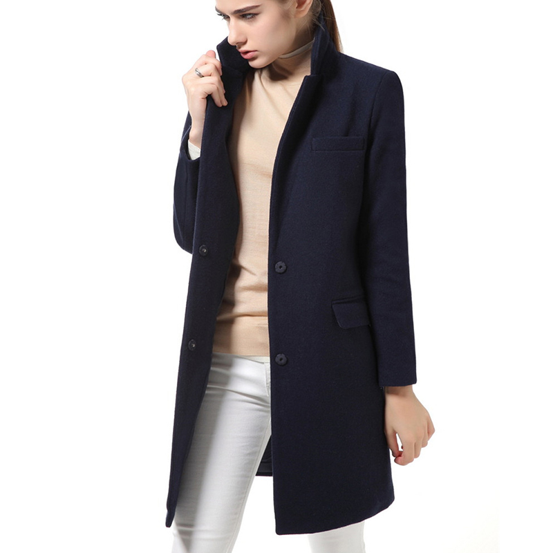 Women's Classic Long Wool Coat Coats Jackets & Coats Women's Clothing & Accessories 