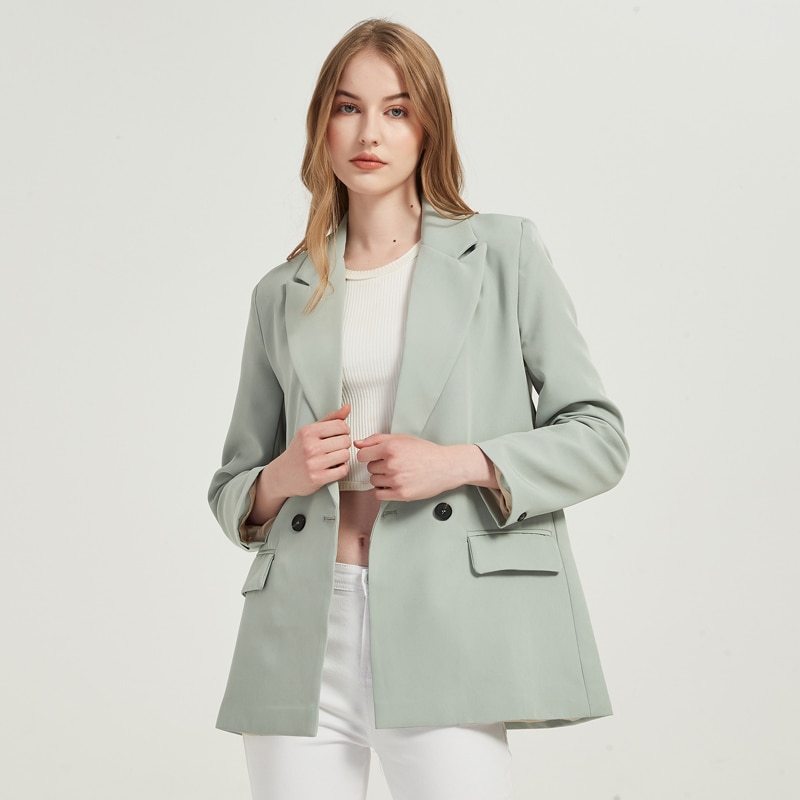 Women's Double Breasted Blazer Basic Jackets Jackets & Coats Women's Clothing & Accessories 