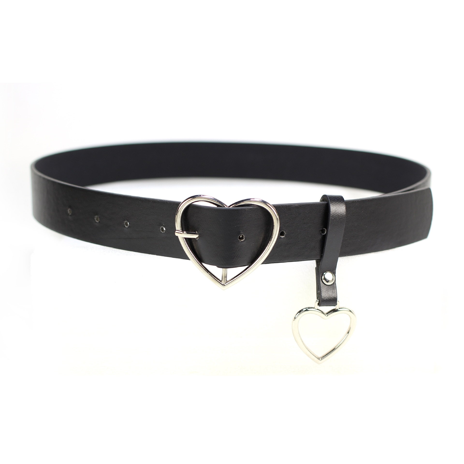 Women's Leather Belt Decorated with Heart Accessories Belts & Suspenders Women's Clothing & Accessories 