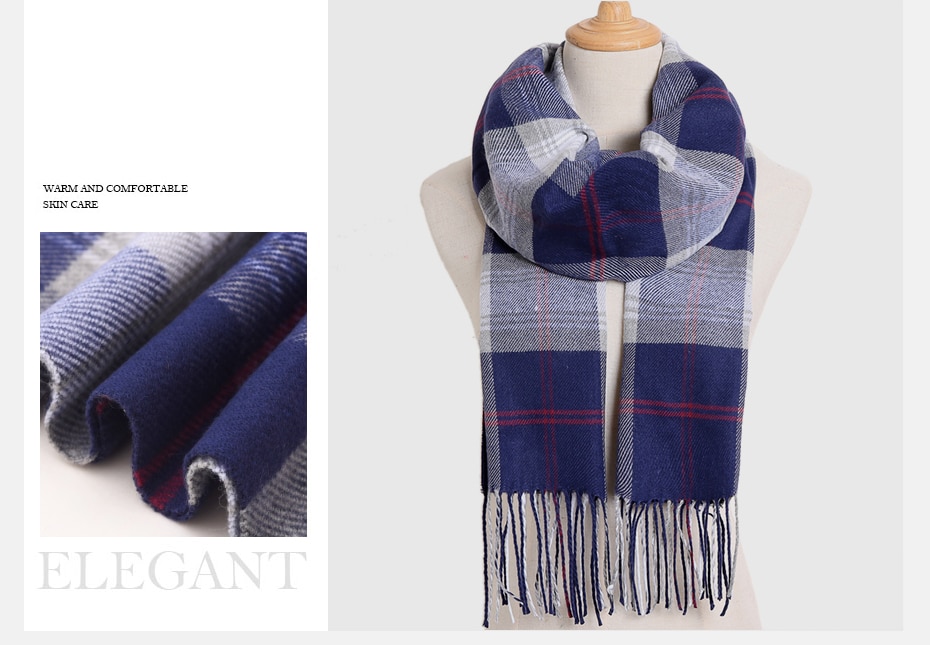 Women's Plaid Winter Scarf Accessories Scarves Women's Clothing & Accessories 