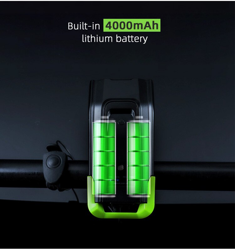 4000 mAh Bicycle Front Light