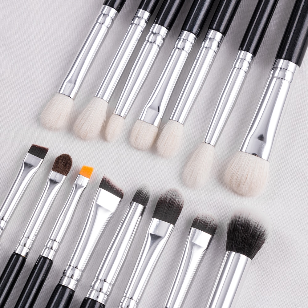 Goat Hair Eye Makeup Brushes 15 Pcs Set