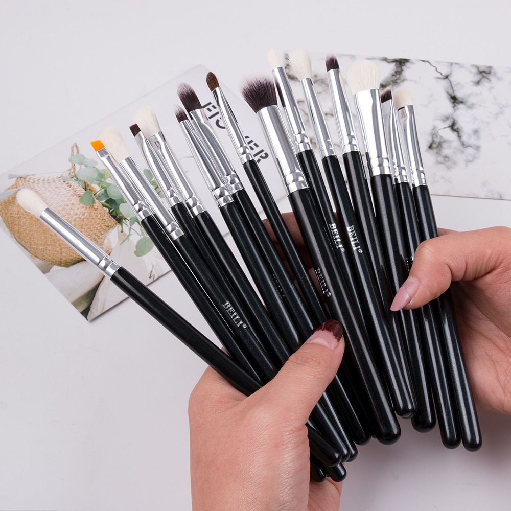 Goat Hair Eye Makeup Brushes 15 Pcs Set