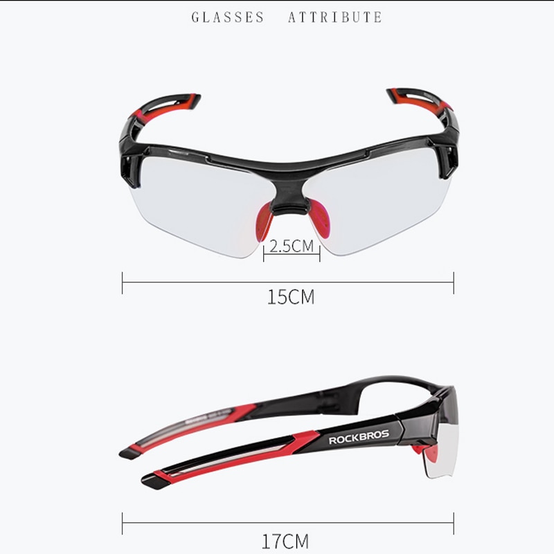 Ultra-Light Photochromic Cycling Glasses with Built-in Myopia Frame Cycling Clothing Cycling Eyewear Sports 