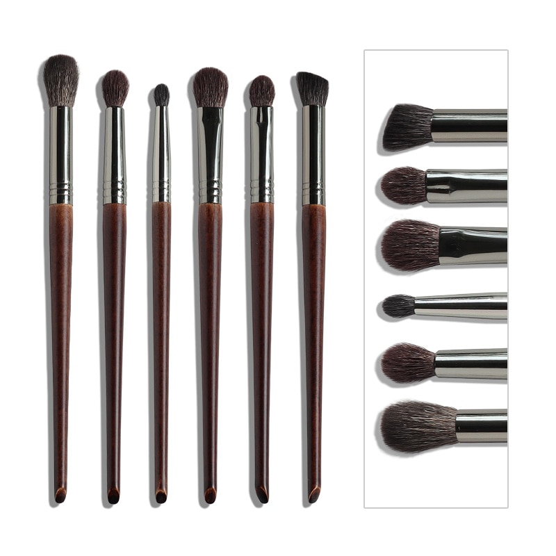 Ultra Soft Goat Hair Eye Makeup Brushes 6 Pcs Set Beauty & Health Makeup Makeup Brushes 