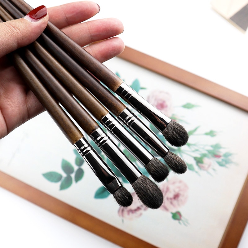 Ultra Soft Goat Hair Eye Makeup Brushes 6 Pcs Set Beauty & Health Makeup Makeup Brushes 