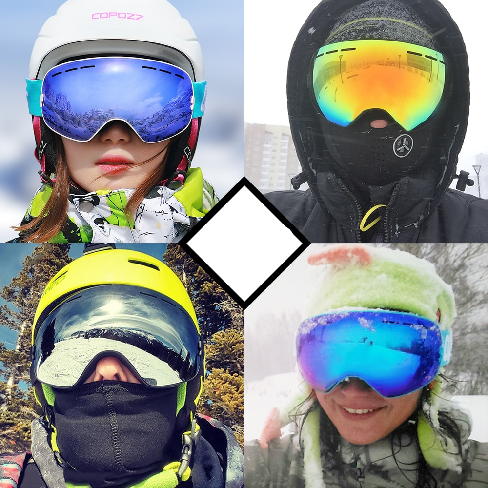 Unisex Anti-Fog Ski Goggles Skiing & Snowboarding Sports 