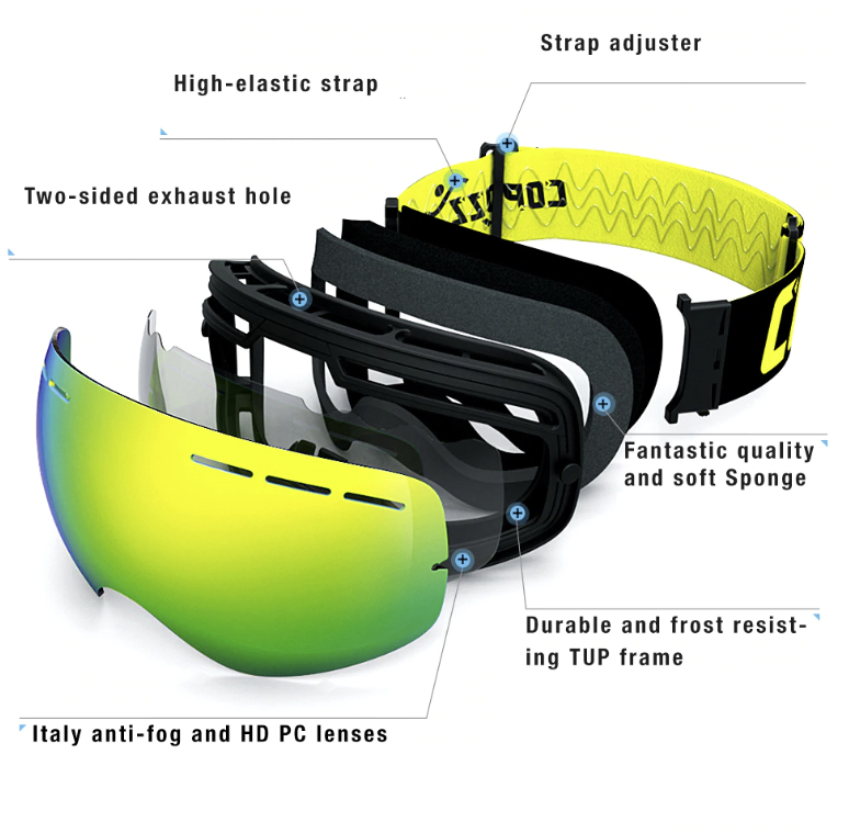 Unisex Anti Fog Ski Goggles