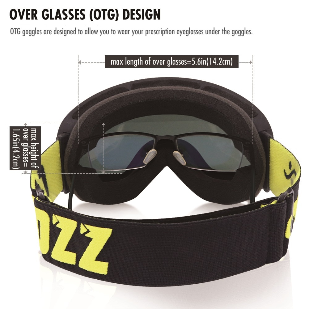 Unisex Anti-Fog Ski Goggles Skiing & Snowboarding Sports 