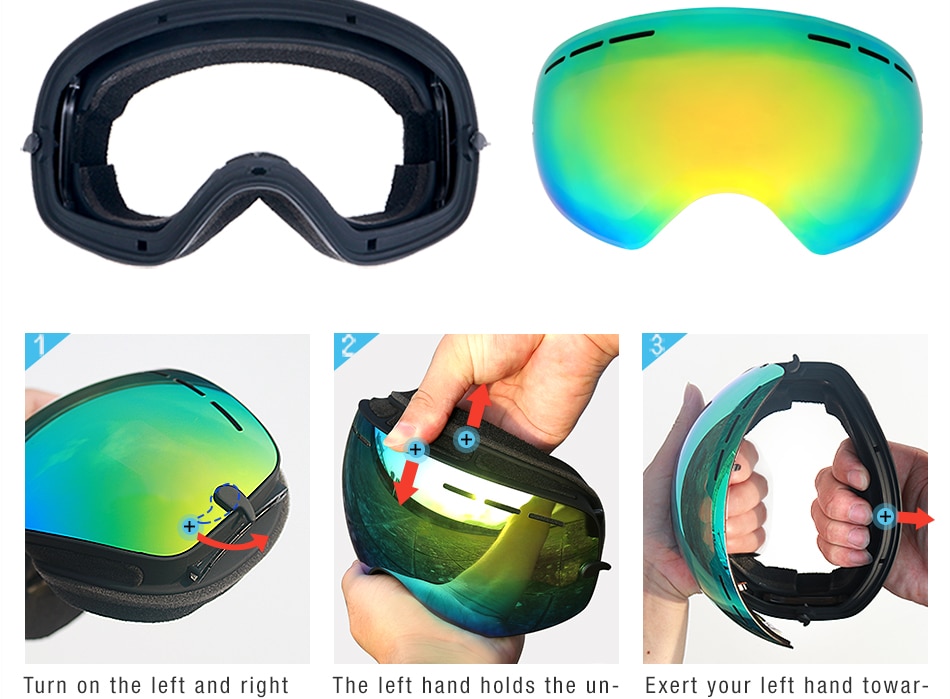 Unisex Anti-Fog Ski Goggles