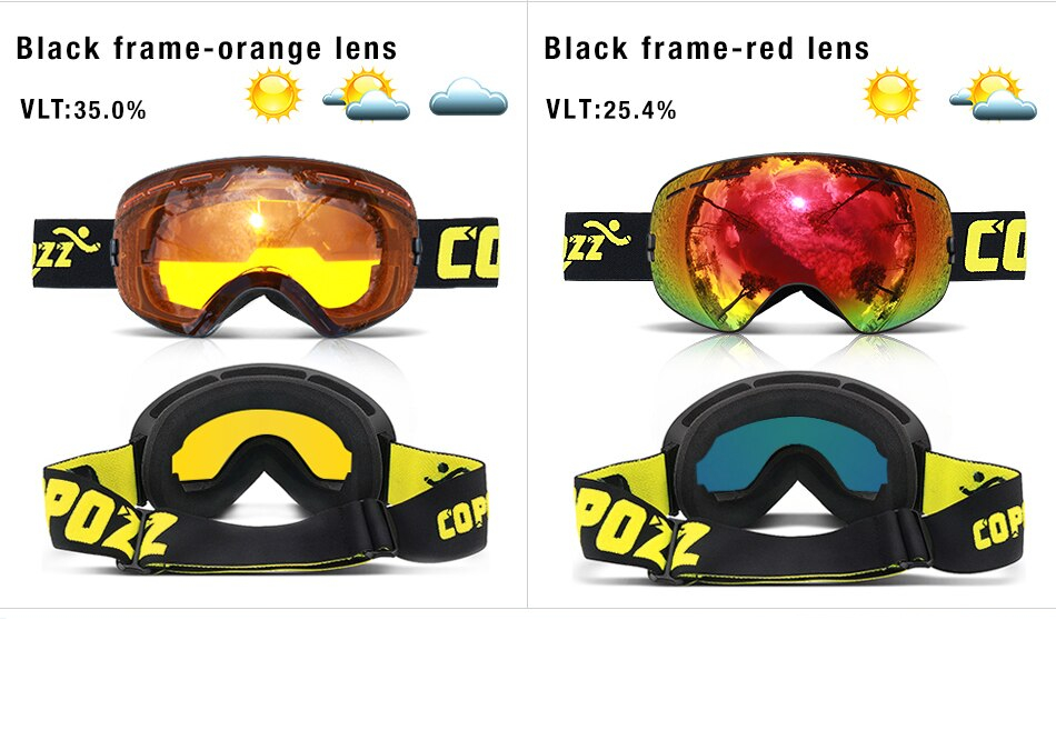 Unisex Anti-Fog Ski Goggles