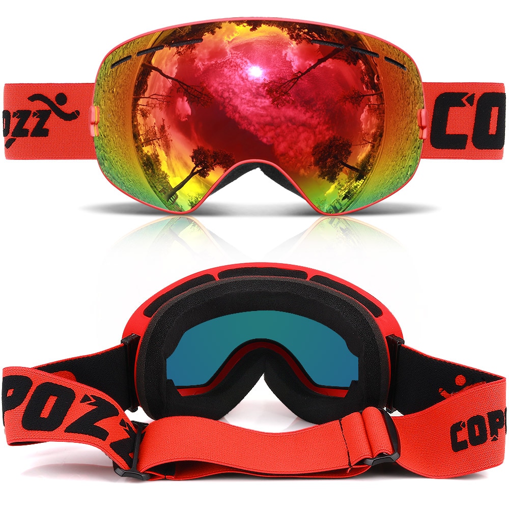 Unisex Anti-Fog Ski Goggles Skiing & Snowboarding Sports 