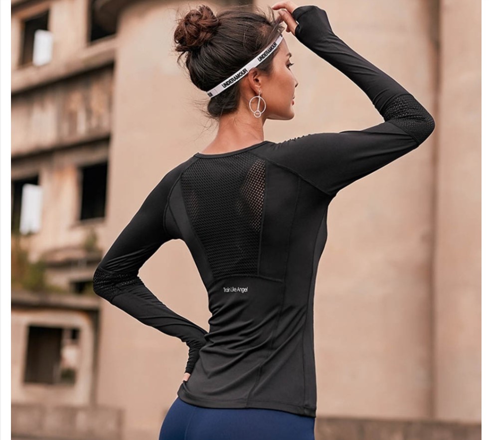 Women's Mesh Back Sports Long Sleeve